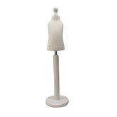 Children Kids Age 1 year Tailors Dummy Mannequin, Cream Torso Bust with a white Wood Round Base
